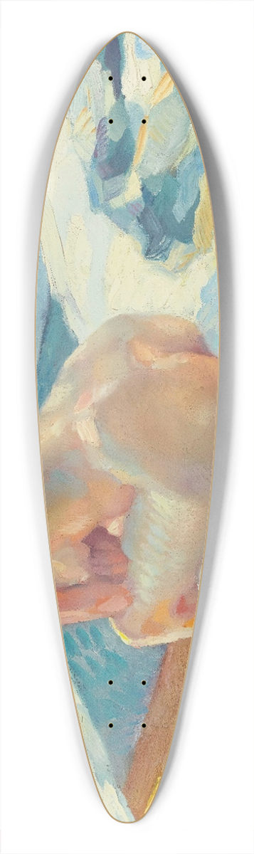 Leo Putz - Im Kahn (The Rowboat) 39.3 inch art pintail longboard deck
