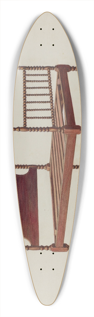 Leslie Macklem - Doll Cradle 39.3 inch art pintail longboard deck