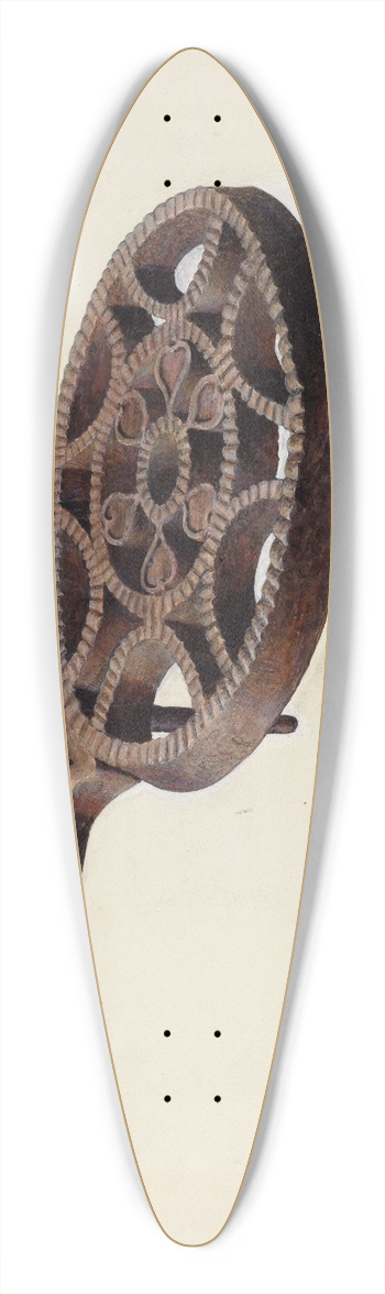 Leslie Macklem - Flat Iron Stand 39.3 inch art pintail longboard deck