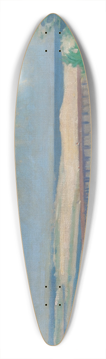 Leslie Prince Thompson - Beach Scene 39.3 inch art pintail longboard deck