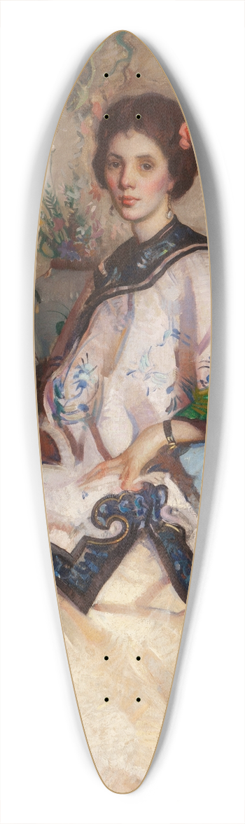 Leslie Prince Thompson - The Chinese Coat 39.3 inch art pintail longboard deck