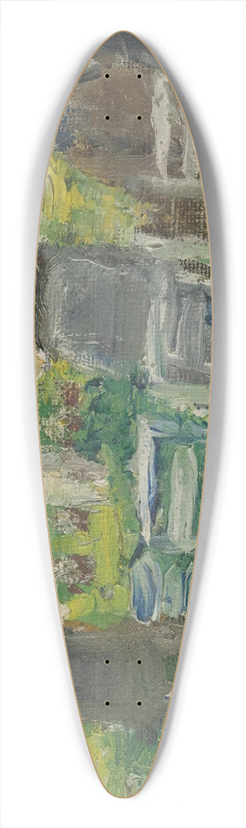 Lesser Ury - At the races 39.3 inch art pintail longboard deck
