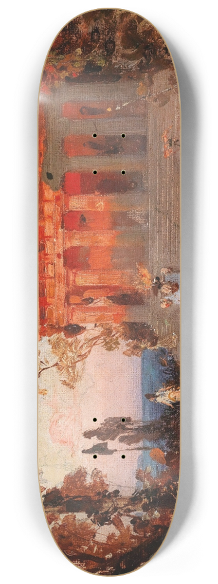 Christian Wilberg - Ideallandschaft mit Tempel 8.25 inch art skate deck