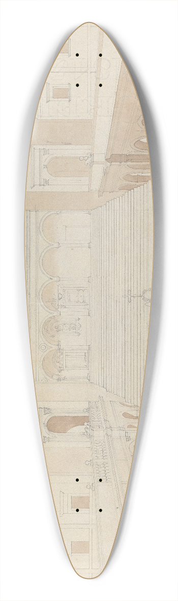 Lewis Vulliamy - Unidentified Palace 39.3 inch art pintail longboard deck