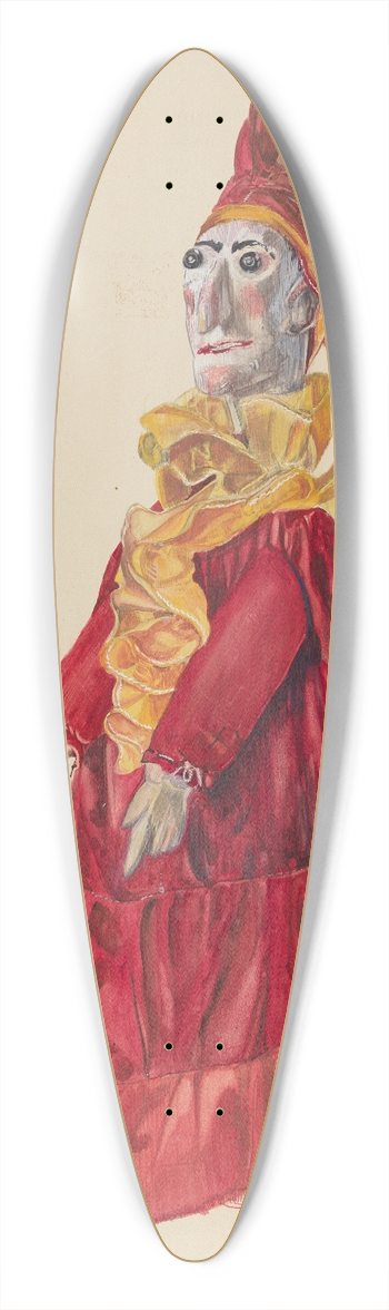 Lillian Stahl - Punch as Clown 39.3 inch art pintail longboard deck