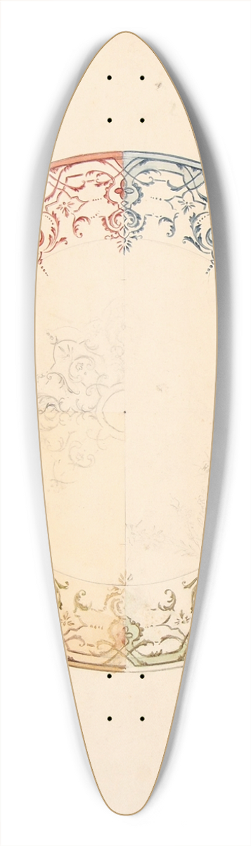 Lilly Walther - Kavand portselantaldrikule 39.3 inch art pintail longboard deck