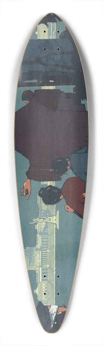 L.N. Britton - They are looking to us for help  Are you one of us, Add your bit to the Red Cross War Fund 39.3 inch art pintail longboard deck
