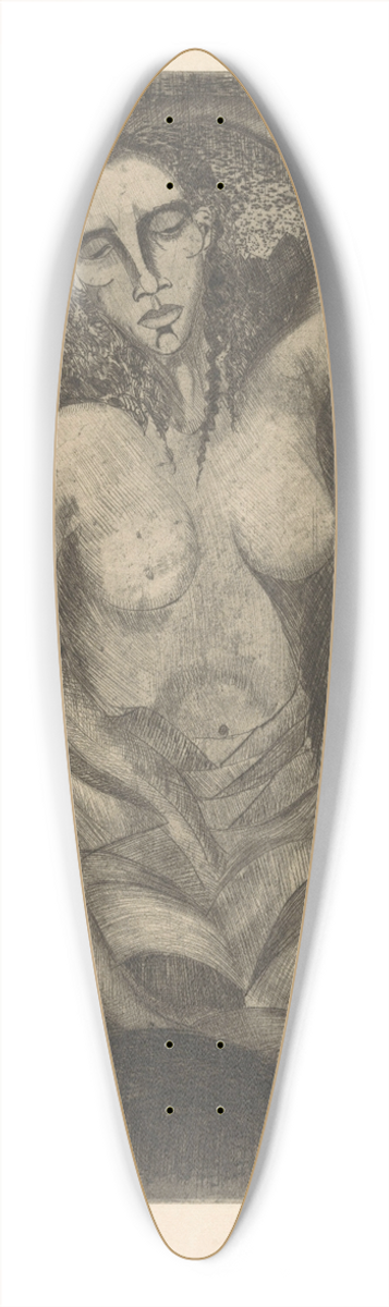 Lodewijk Schelfhout - Zittende vrouw 39.3 inch art pintail longboard deck