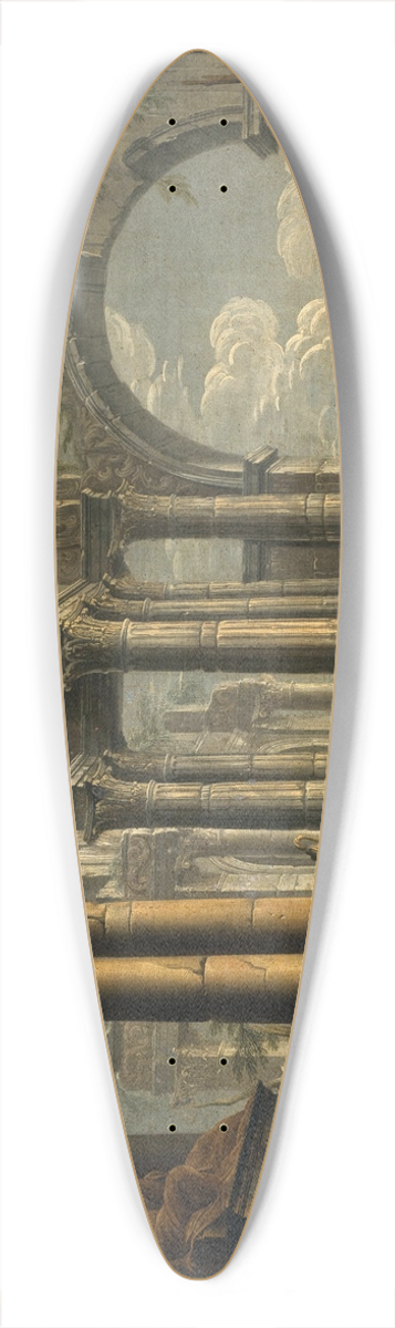 Lombard School - The Adoration of the Magi, in a landscape with ruins 39.3 inch art pintail longboard deck