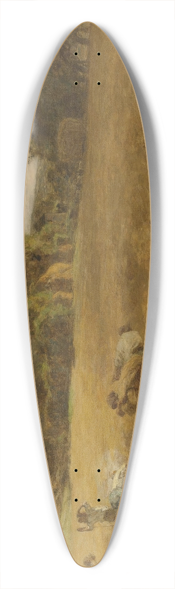 Lon Augustin Lhermitte - Lorage En Moisson 39.3 inch art pintail longboard deck