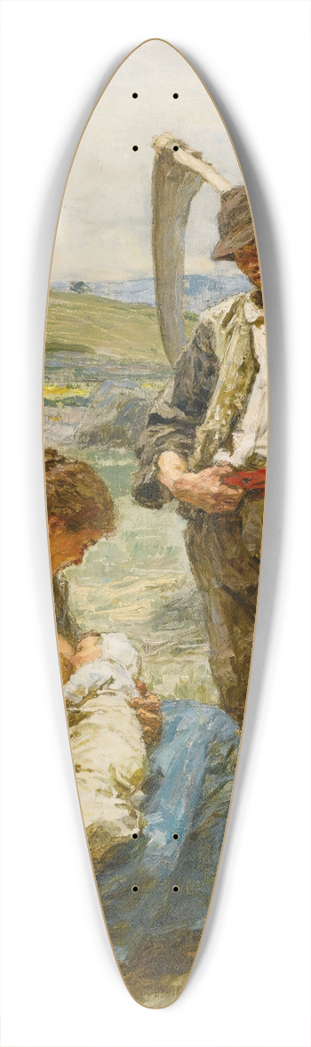 Lon Augustin Lhermitte - Maternit Or Heureuse Famille 39.3 inch art pintail longboard deck