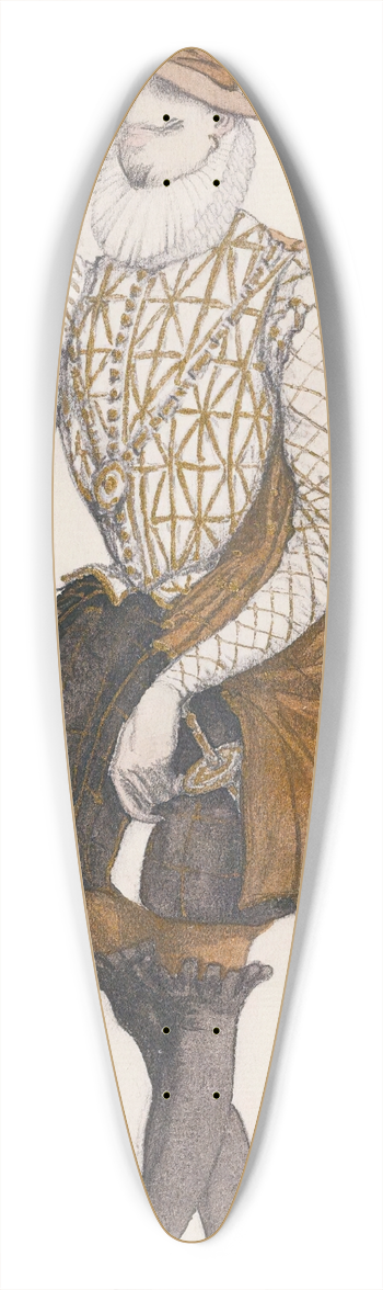 Lon Bakst - Costume Design For Prince Espagnol From The Ballet The Sleeping Beauty 39.3 inch art pintail longboard deck