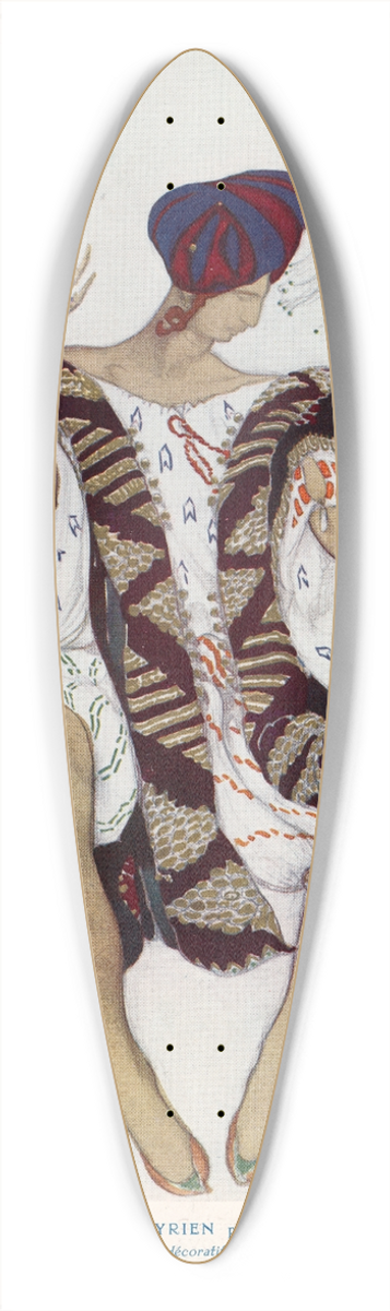 Lon Bakst - Danseur Syrien par Lon Bakst 39.3 inch art pintail longboard deck
