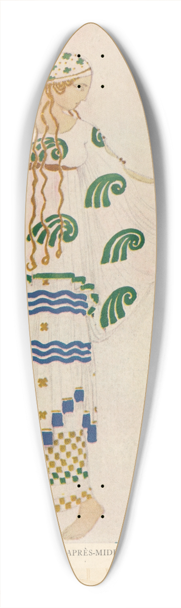 Lon Bakst - Nymph in Laprs-midi dun faune 39.3 inch art pintail longboard deck