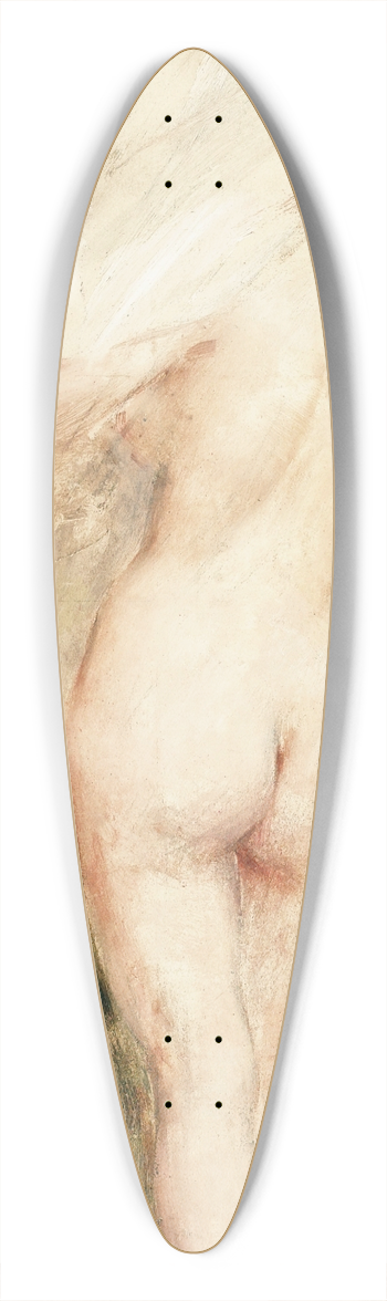 Lon Franois Comerre - Study of a Nude Woman 39.3 inch art pintail longboard deck