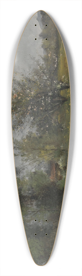Lon-Germain Pelouse - Landscape 39.3 inch art pintail longboard deck
