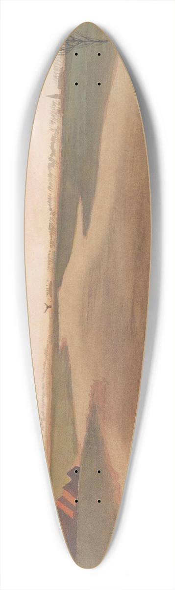 Lon Spilliaert - Landschap  Keignaertkreek te Zandvoorde 39.3 inch art pintail longboard deck