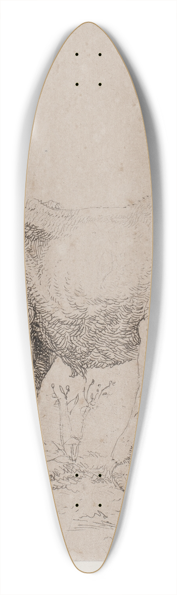 Lorenz Frlich - En tyrekalv og en gende hund 39.3 inch art pintail longboard deck
