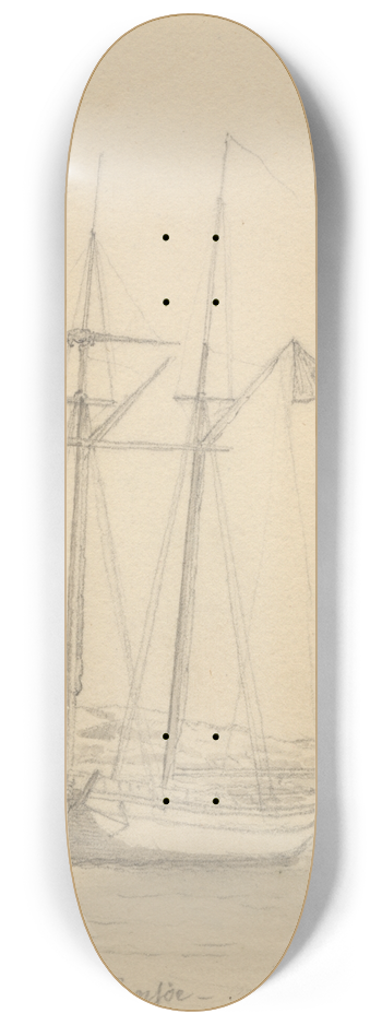 Christoffer Wilhelm Eckersberg - En skonnert 8.25 inch art skate deck