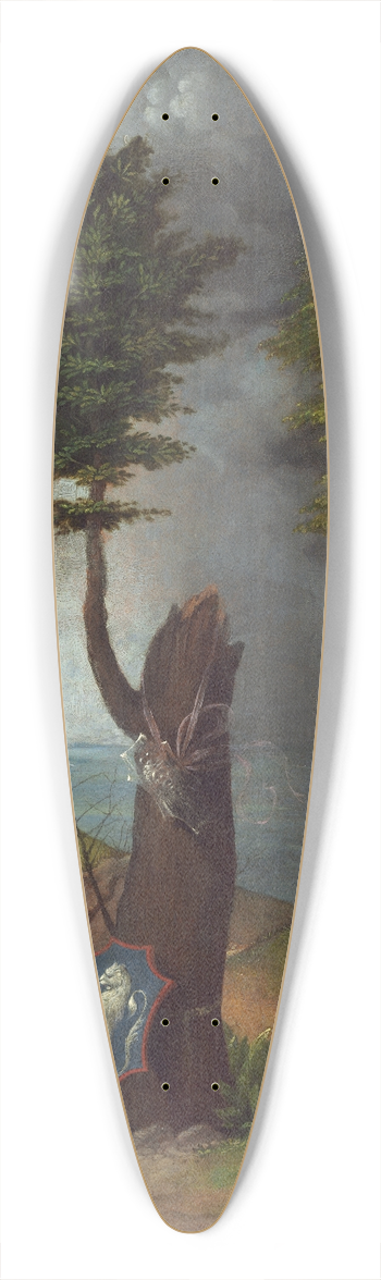 Lorenzo Lotto - Allegory of Virtue and Vice 39.3 inch art pintail longboard deck