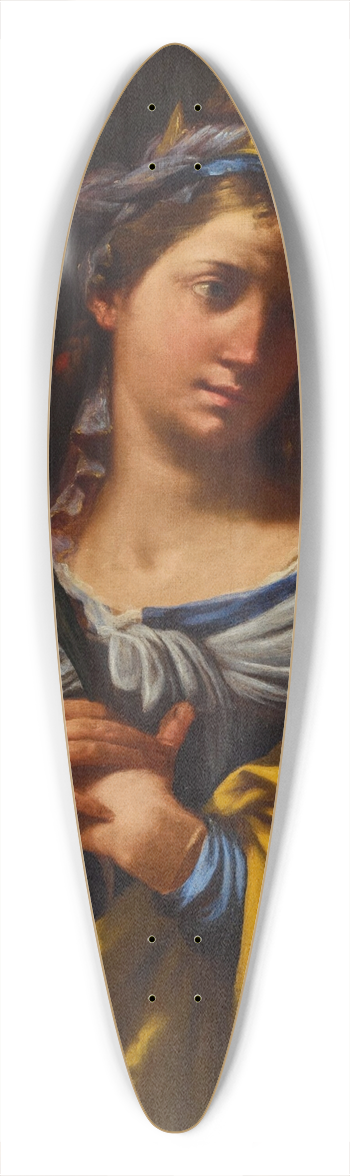 Lorenzo Pasinelli - Saint Catherine of Alexandria 39.3 inch art pintail longboard deck