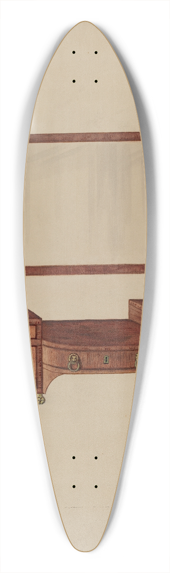 Lorenz Rothkranz - Dressing Glass 39.3 inch art pintail longboard deck