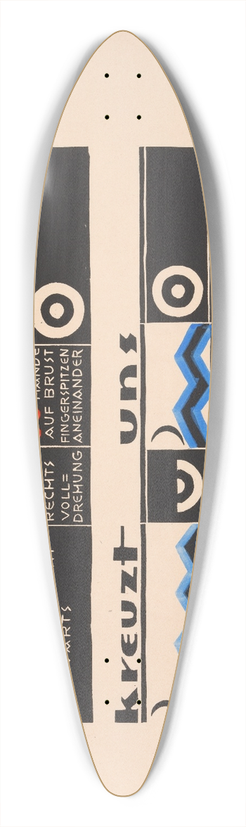 Lothar Schreyer - Untitled, Leaf XII 39.3 inch art pintail longboard deck