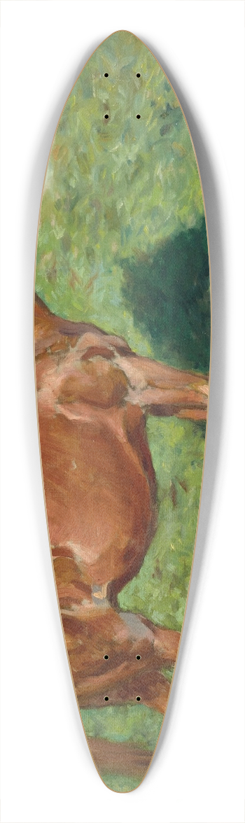 Louis Anquetin - Jument et son poulain 39.3 inch art pintail longboard deck