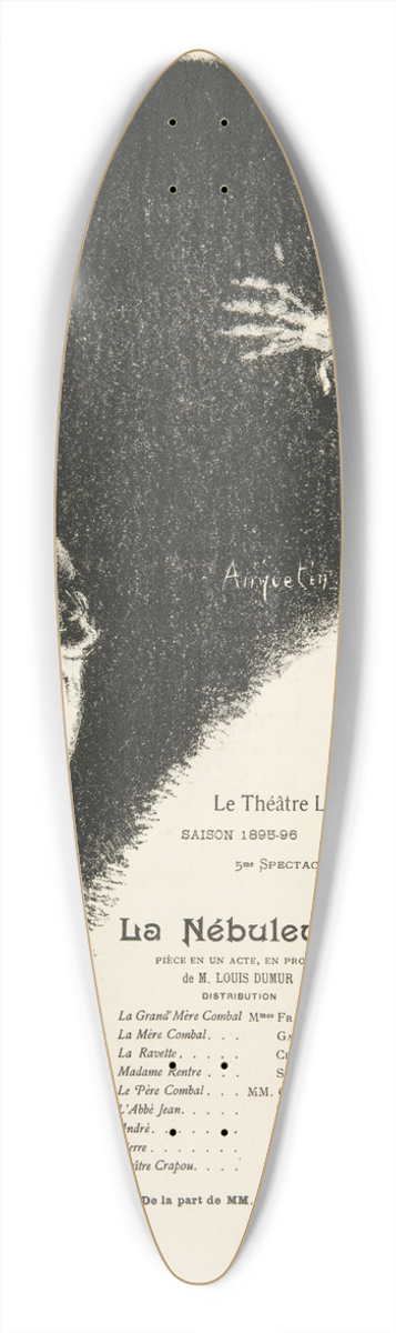Louis Anquetin - Program for Le ThtreLibre 39.3 inch art pintail longboard deck