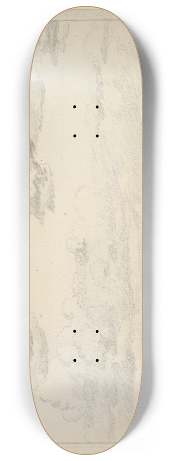 Christoffer Wilhelm Eckersberg - Studie af skyer over havet 8.25 inch art skate deck