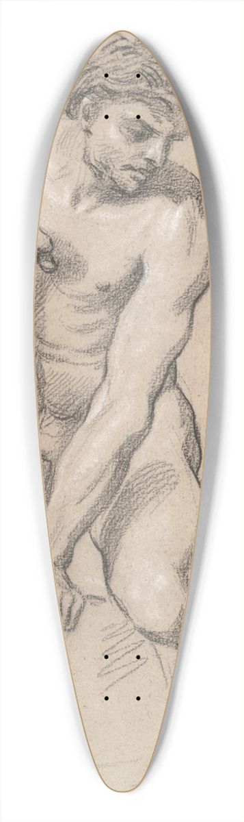 Louis de Boullogne the Younger - Study of a MaleNude 39.3 inch art pintail longboard deck