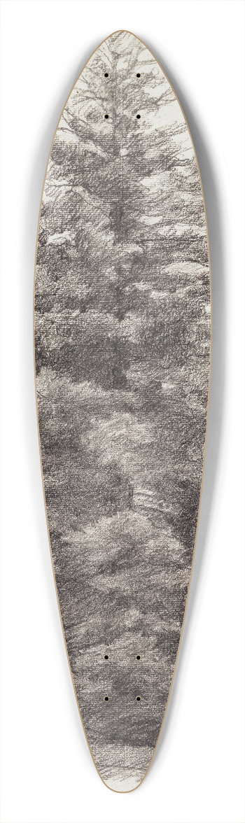Louis Eysen - Fir tree 39.3 inch art pintail longboard deck