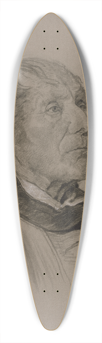 Louis Eysen - Portrait of an old man 39.3 inch art pintail longboard deck