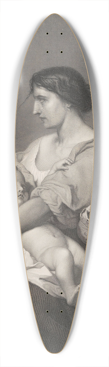 Louis Falmagne - The Fishermans Family 39.3 inch art pintail longboard deck