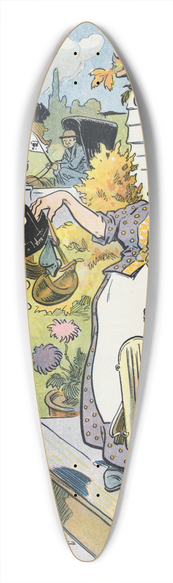 Louis Glackens - When duty calls 39.3 inch art pintail longboard deck