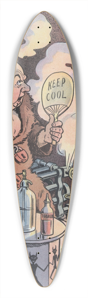Louis Glackens - When the ice man gets there 39.3 inch art pintail longboard deck