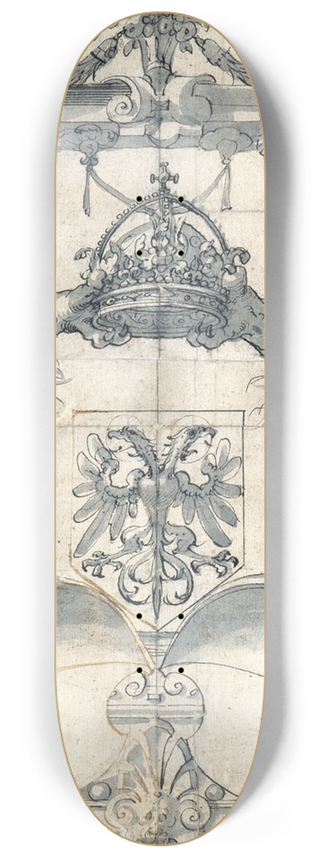 Christoph Murer - Cartoon for a Stained-Glass Window 8.25 inch art skate deck