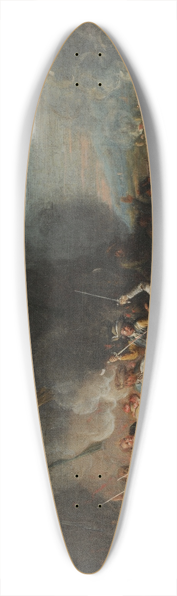 Louis Joseph Watteau - Bataille 39.3 inch art pintail longboard deck