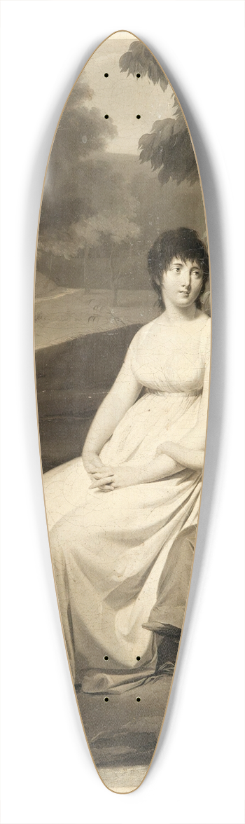 Louis Lopold Boilly - Portrait said to be of Mrs Tallien and her daughter in a park 39.3 inch art pintail longboard deck