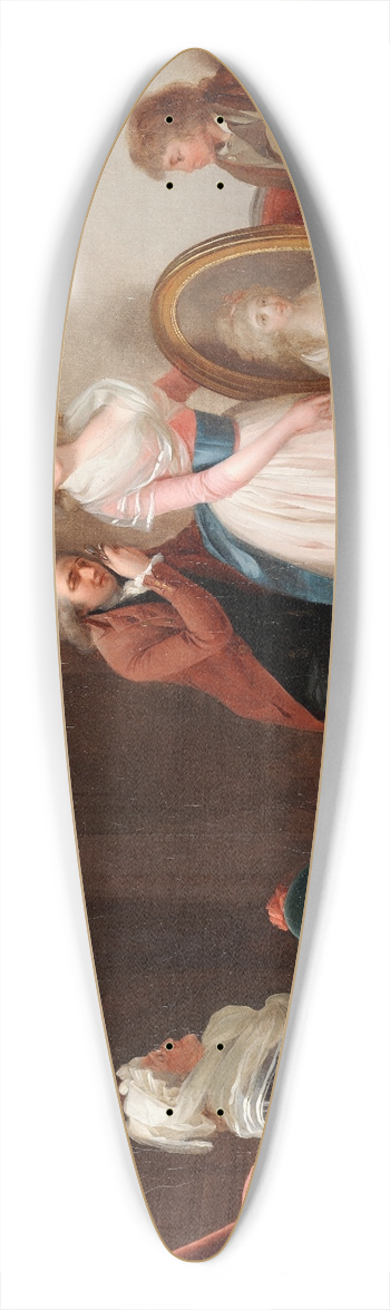 Louis Lopold Boilly - Woman Showing Her Portrait 39.3 inch art pintail longboard deck