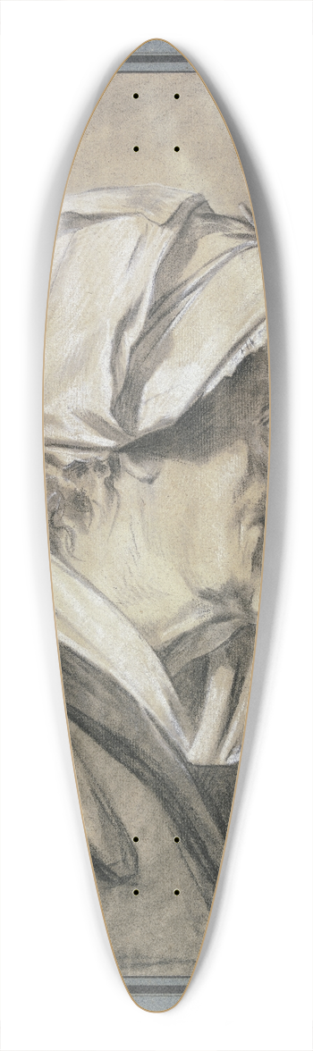 Louis-Marc-Antoine Bilcoq - Alte Frau im Profil, nach rechts schauend 39.3 inch art pintail longboard deck