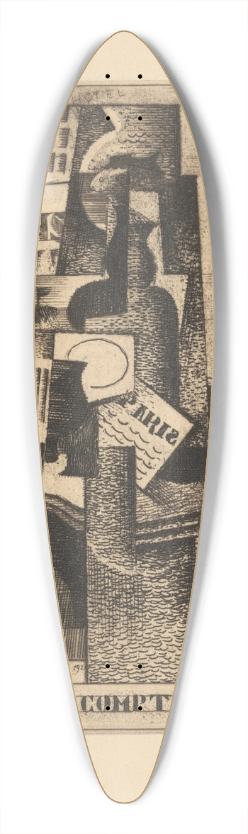 Louis Marcoussis - Le Comptoir 39.3 inch art pintail longboard deck