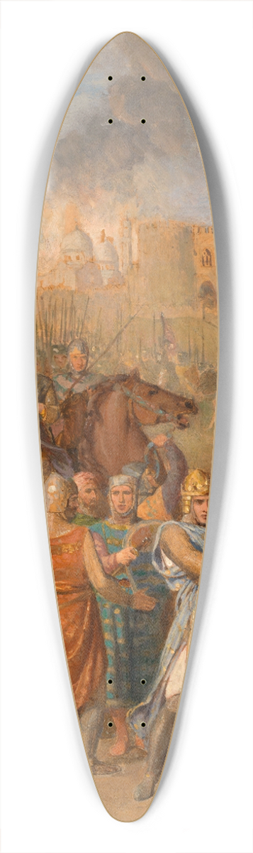 Louis Matout - Saint Louis enterre les pestifrs  Damiette 39.3 inch art pintail longboard deck