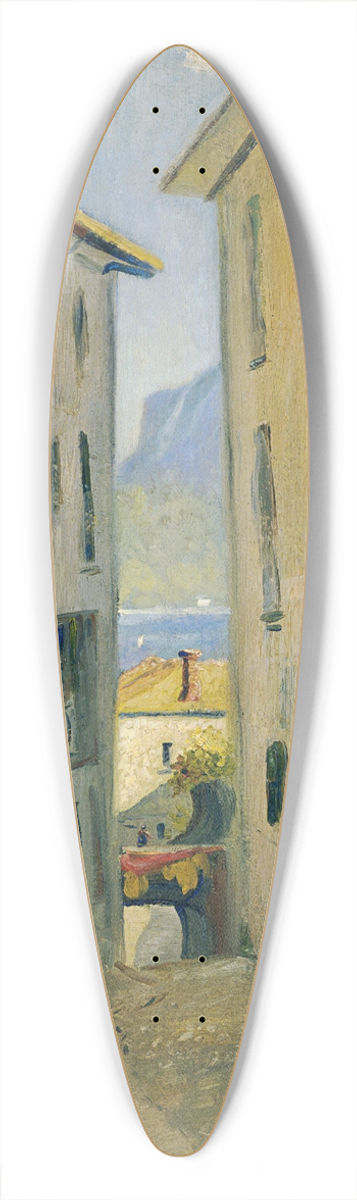 Louis Michel Eilshemius - Street in Lugano 39.3 inch art pintail longboard deck