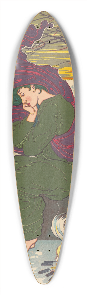 Louis Rhead - October, November, December 39.3 inch art pintail longboard deck