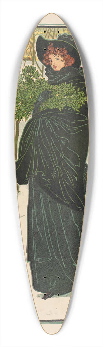Louis Rhead - Scribners for Xmas 39.3 inch art pintail longboard deck