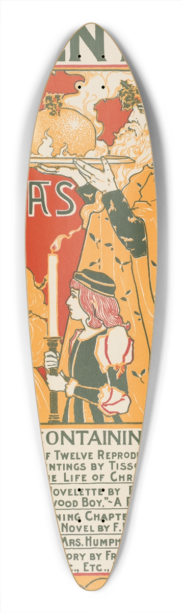 Louis Rhead - The century for Xmas 39.3 inch art pintail longboard deck