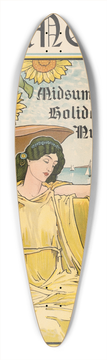 Louis Rhead - The century, midsummer holiday number 39.3 inch art pintail longboard deck