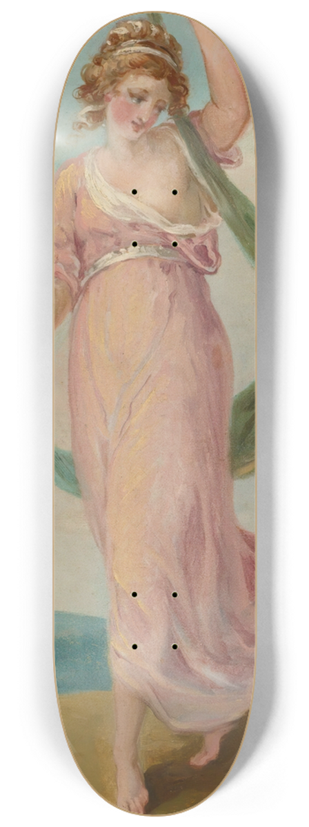 Circle of Angelica Kauffmann - Muse with a flowing cloth 8.25 inch art skate deck