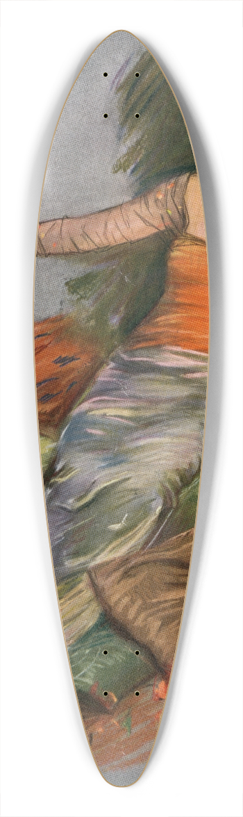 Lou Mayer - The silk worm 39.3 inch art pintail longboard deck